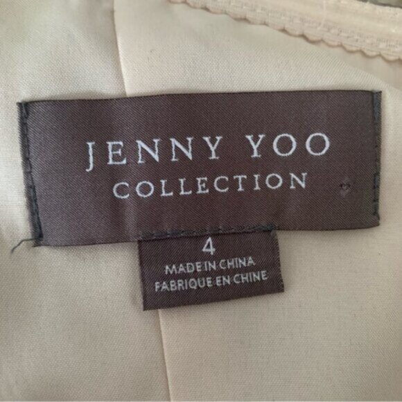 Jenny Yoo Strapless Sweetheart Floral Chiffon Maxi Gown - Picture 14 of 15